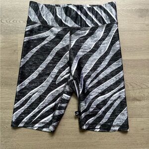 Terez zebra striped bike shorts (s)